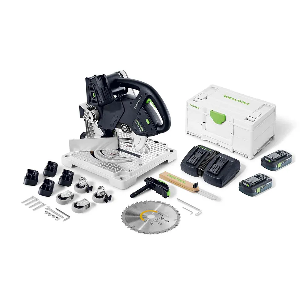 FESTOOL SYMC 70 18V Cordless Symmetric 216mm Mitre Saw 4.0Ah Energy Set 578249