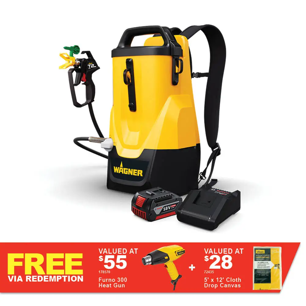 WAGNER 300/18V With 4AH Battery And Charger Airless Spray 2472731