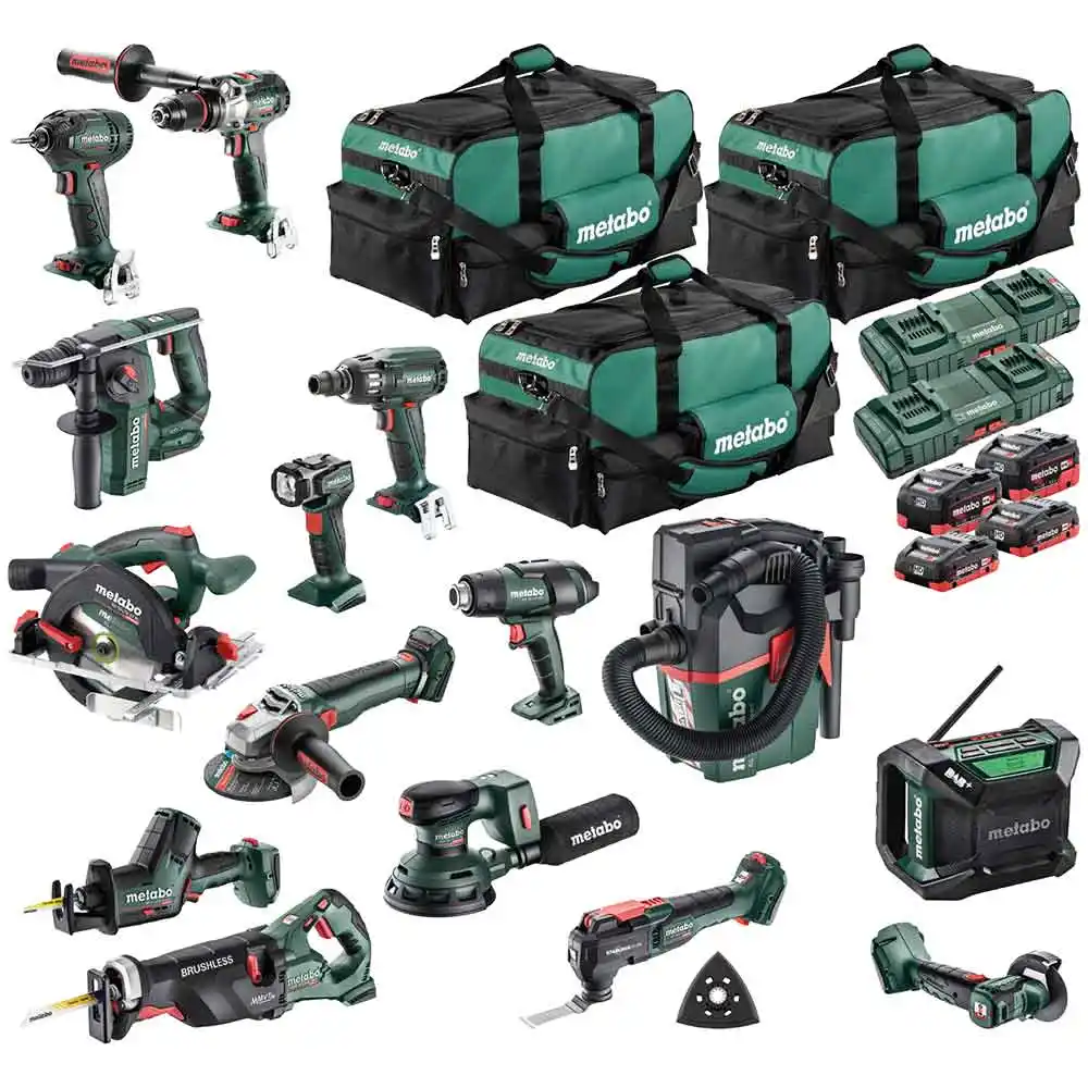 METABO 18V Brushless 15 Piece 2 x 5.5AH / 2 x 4AH AU69000290