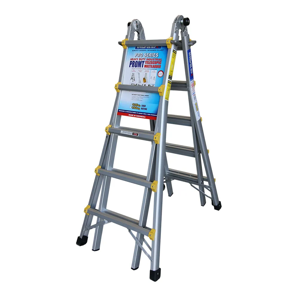 INDALEX 135kg Pro 3.2m - 5.4m Multi Purpose Aluminium Ladder PROMT19