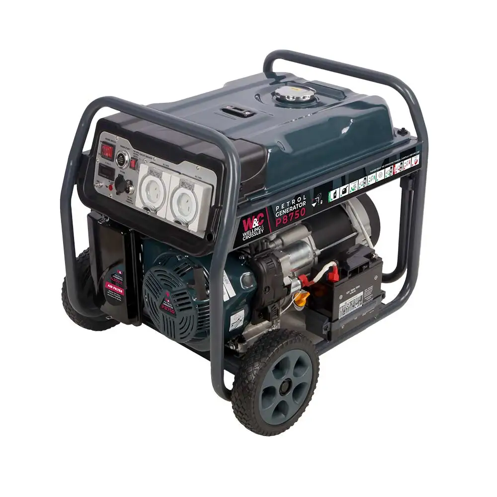 WELLING & CROSSLEY 8.75 LVA AVR E-Start Open Frame Petrol Generator WC-P8750