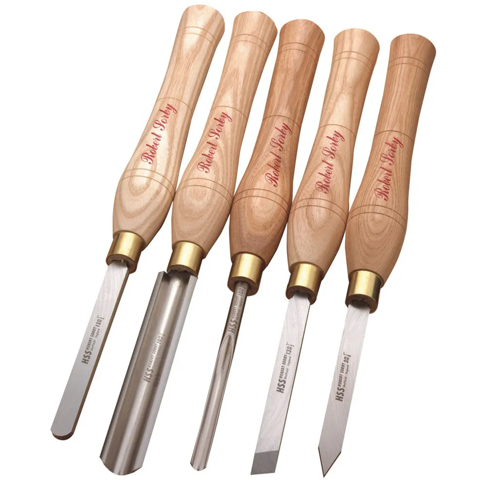 ROBERT SORBY 5pc Wood Turning Chisel Set with Case RSB-A52HS5T