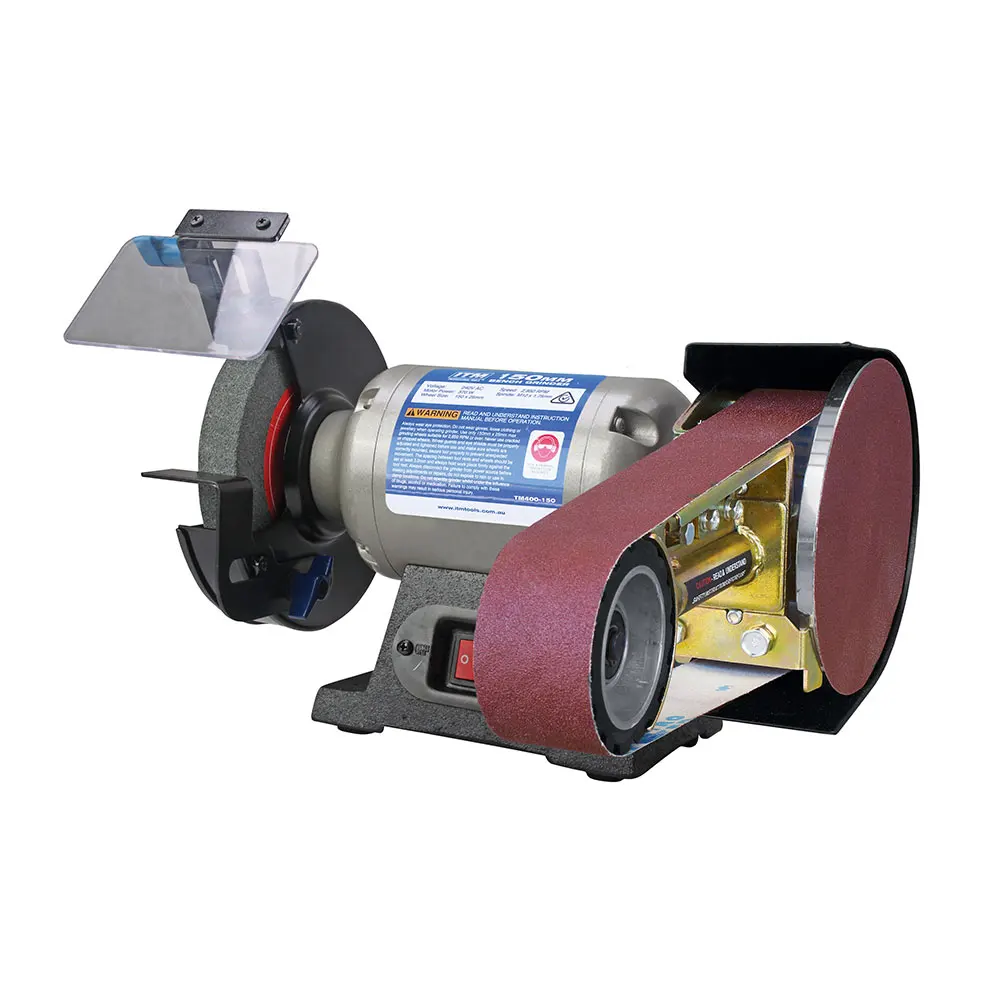 MULTITOOL 150mm Bench Grinder w/ 50x915mm Industrial Tools Attachment PO362-150