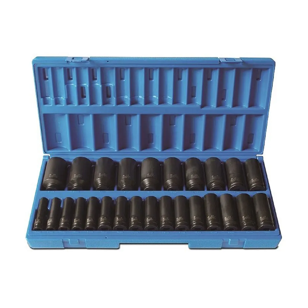 ACTION 10-36mm x 1/2inch Metric Deep Impact Socket Set - 26 Piece 658272601