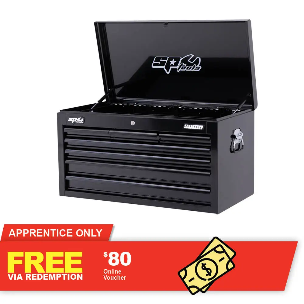 SP TOOLS 7 Drawer Custom Sumo Series Tool Box Black SP40120