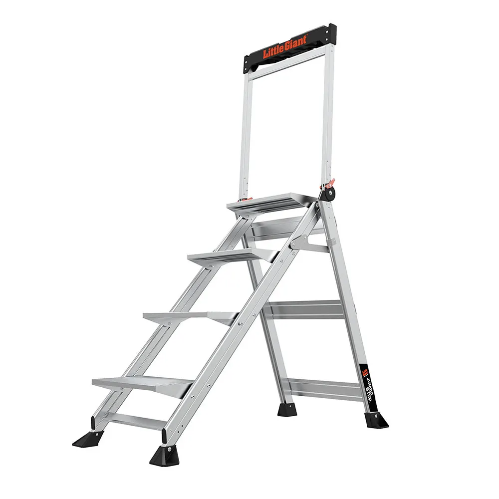 LITTLE GIANT JUMBO STEP 4 Step Aluminium Step Ladder w/ Handrail 11904-440