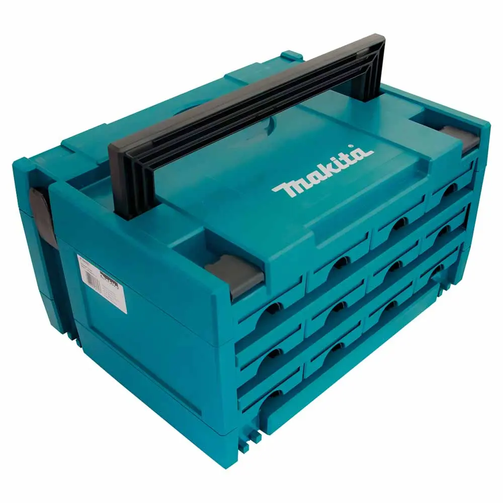 MAKITA MAKPAC 3 - 12 Draw Bit Box Storage Case P-84327
