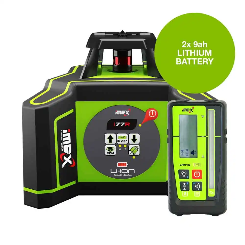IMEX 600m Red Beam Rotary Laser Level with mm-Receiver 012-I77R