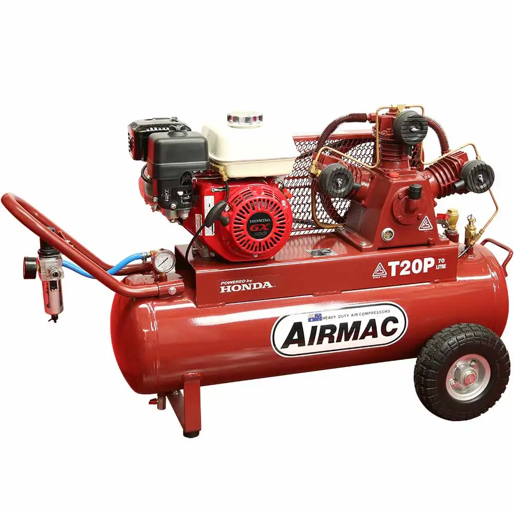 AIRMAC 6.5hp 70l 320 L/Min Honda Petrol Air Compressor AM T20P-H