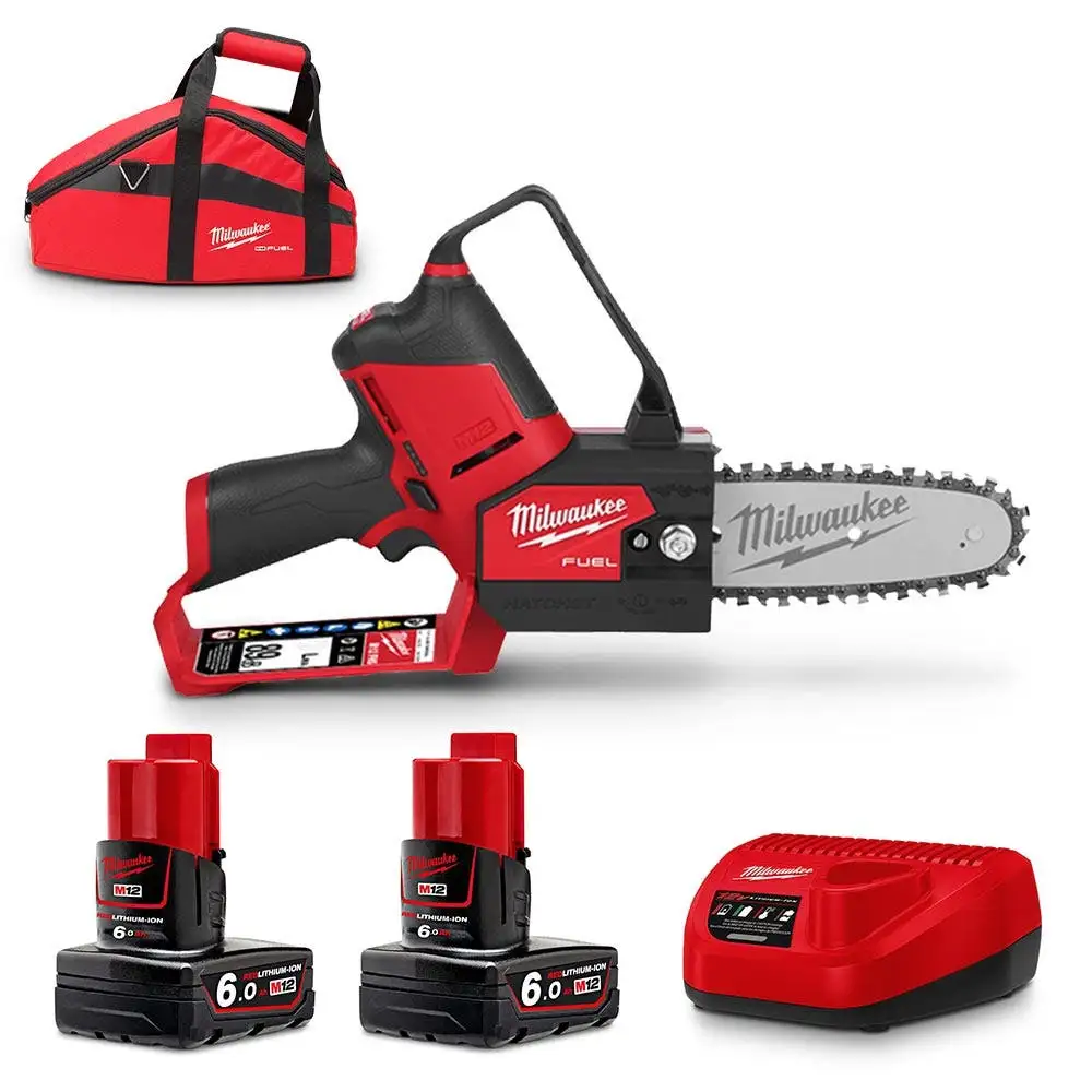 MILWAUKEE 12V FUEL Hatchet 6inch 152mm 2 x 6ah Brushless Pruning Saw Kit M12FHS-602B