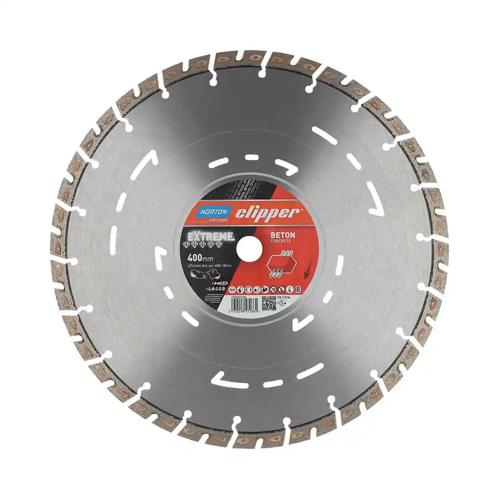 CLIPPER 400 x 25.4/15mm Segmented Diamond Blade for Concrete Cutting - Wet & Dry 70184693354