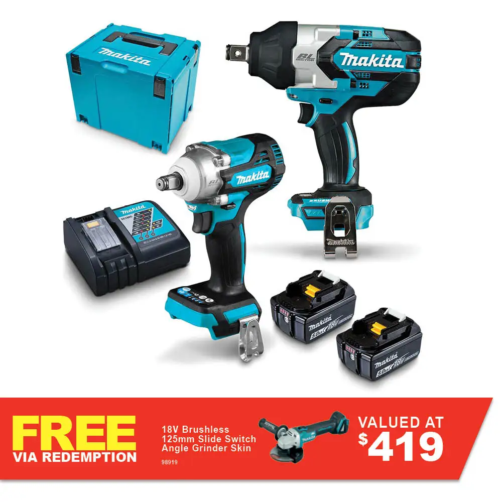 MAKITA 18V Brushless 2 Piece 2 x 5.0Ah Combo Kit DLX2371TJ