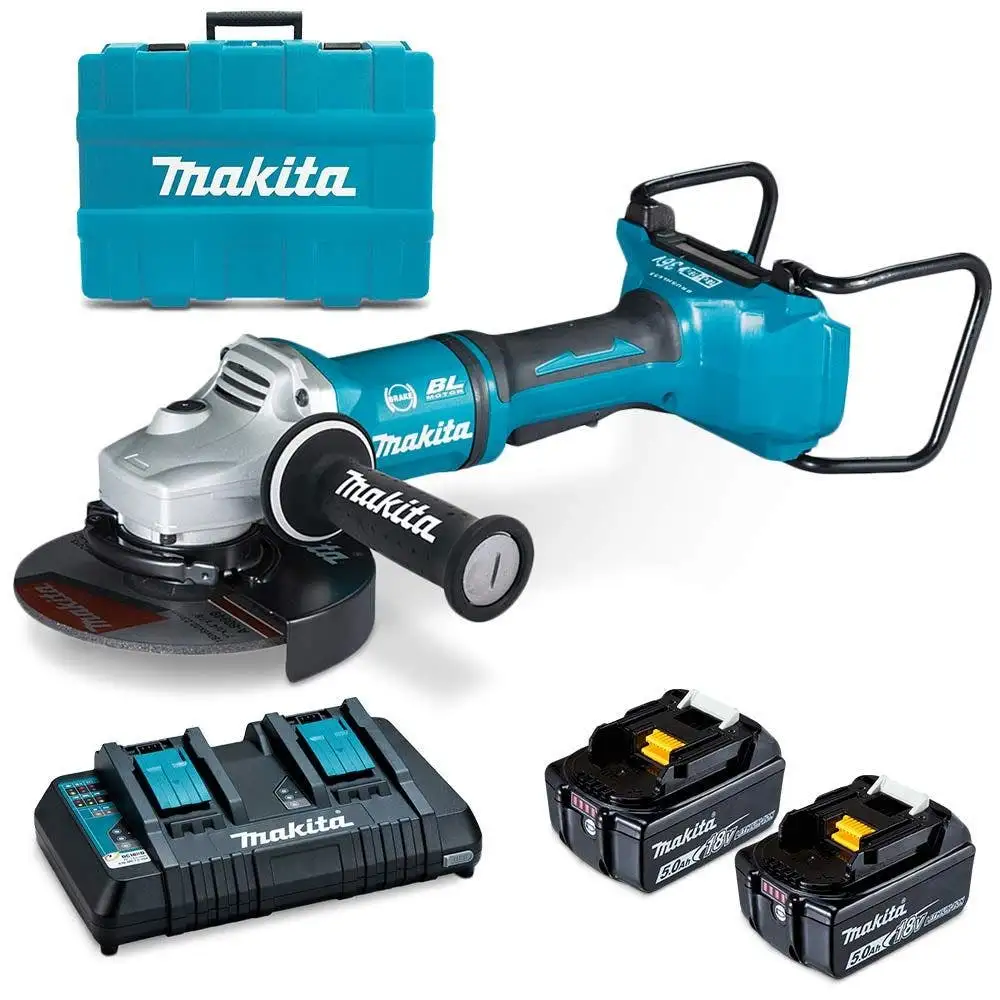 MAKITA 18Vx2 Mobile Brushless 2 x 5.0Ah 230mm Angle Grinder Kit DGA900PTX1