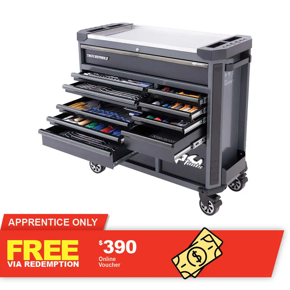 SP Tools Metric/SAE Diamond Black Roller Cabinet Tool Kit - 369 Piece SP50765D