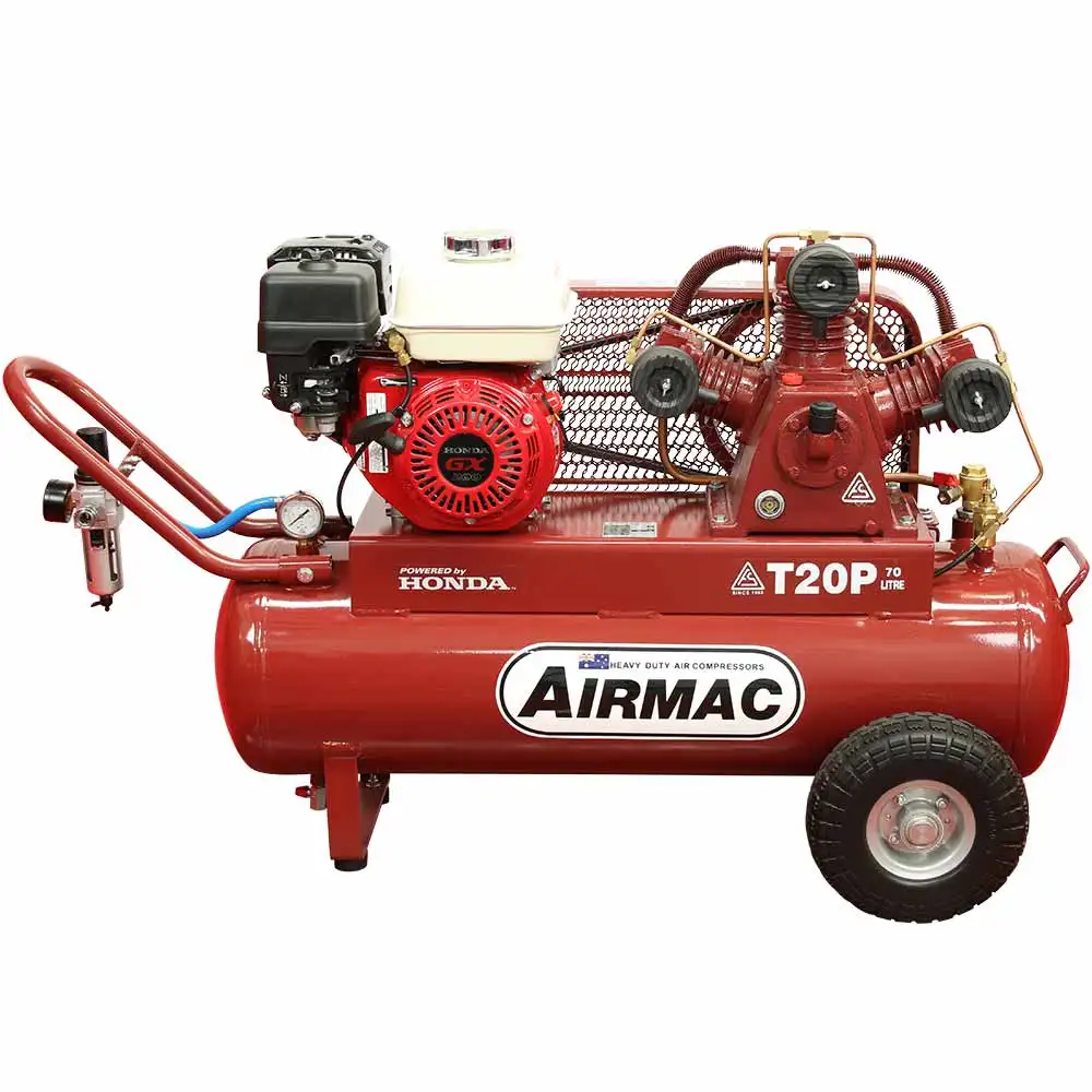 AIRMAC 6.5hp 70l 320 L/Min Honda Petrol Air Compressor AM T20P-H