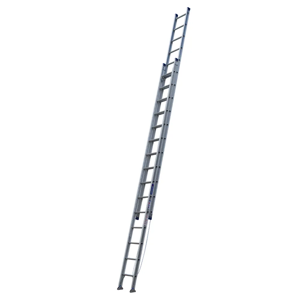 INDALEX 150kg Pro 5.0m-9.0m Aluminium Extension Ladder-Swivel Feet PROX30-SF