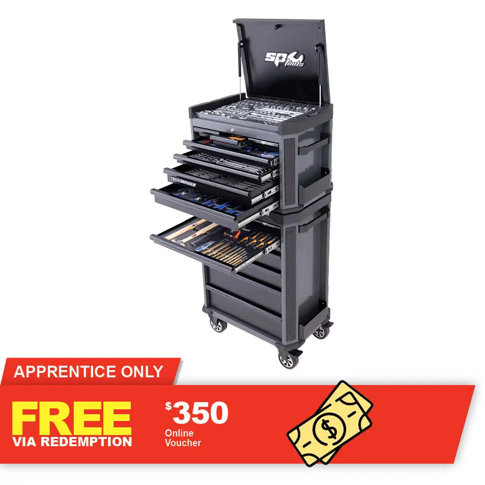 SP Tools Metric/SAE Diamond Black Tech Series Tool Kit with EVA Trays - 336 Piece SP52295DX