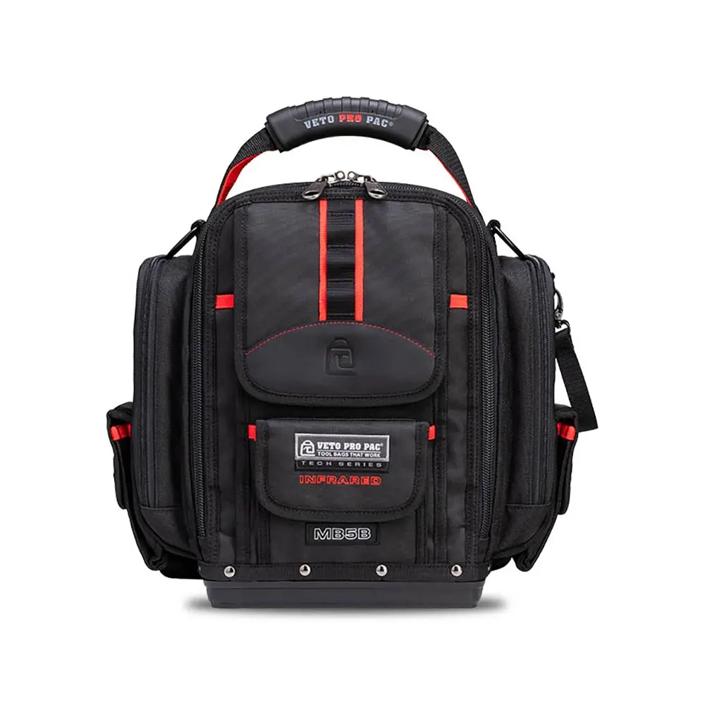 VETO PRO PAC 38 x 25 x 38cm XXL Tech Meter Backpack Tool Bag w/Plastic Base - Infrared VETOMB5B-IR