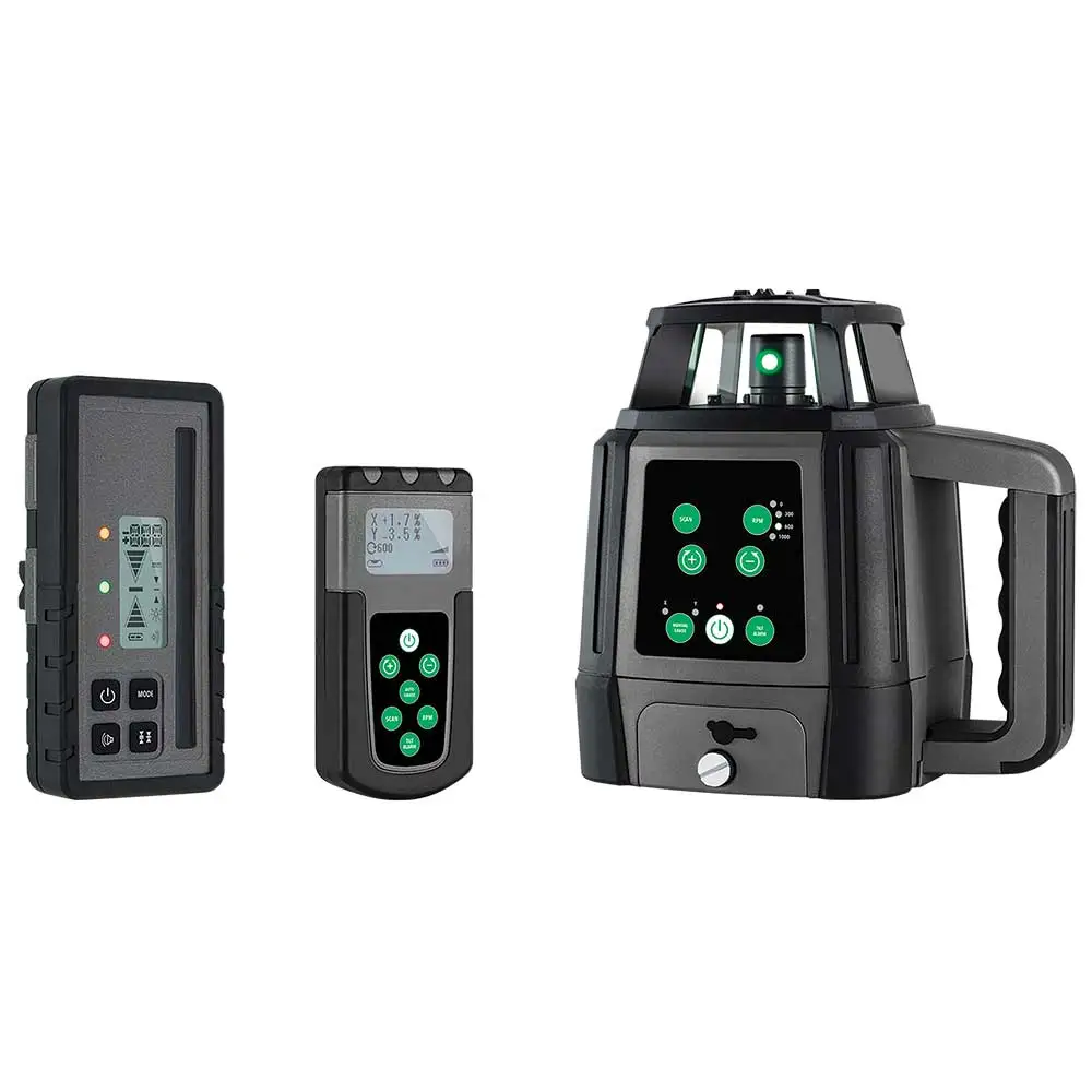 GENERAL Titanium Green Rotary Laser Level with Remote 88190