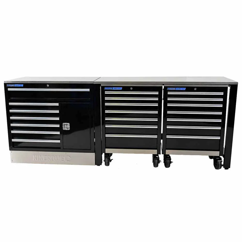 KINCROME 4 Piece 21 Drawer Trade Centre Workshop Set K7374