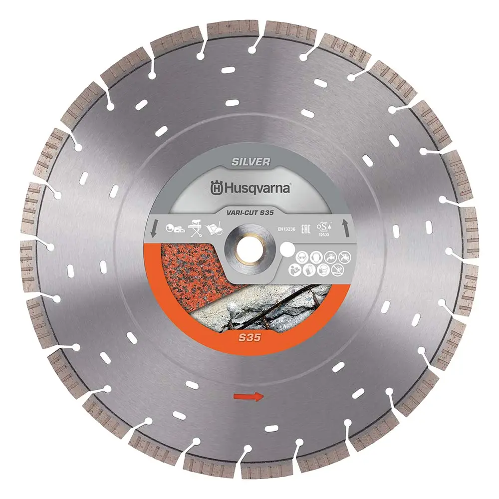 HUSQVARNA 350mm Vari-S35 Segmented Diamond Blade For Multi-Purpose Cutting 534972020