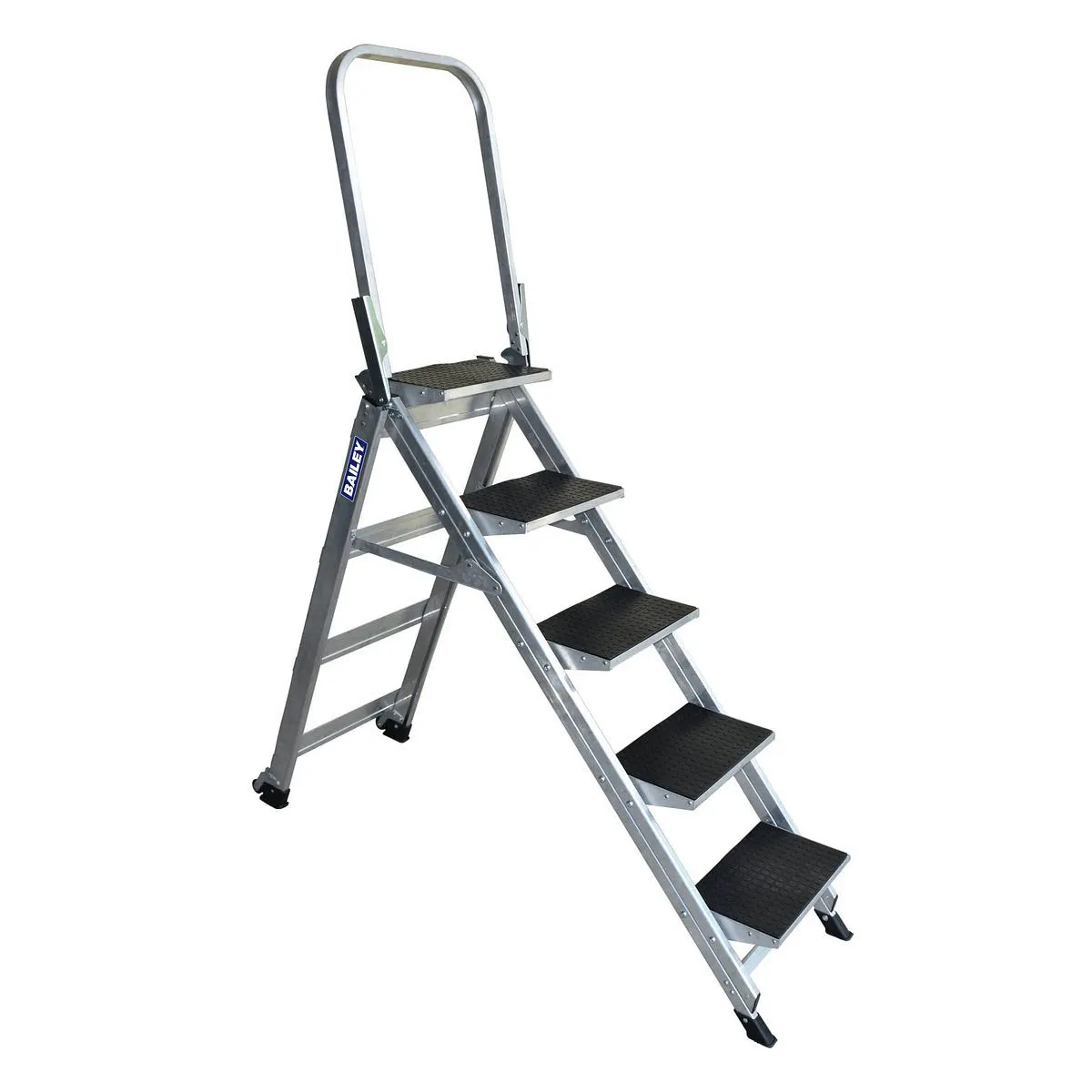 BAILEY Stairway Ladder 5 Step with Safety Rail FS13753