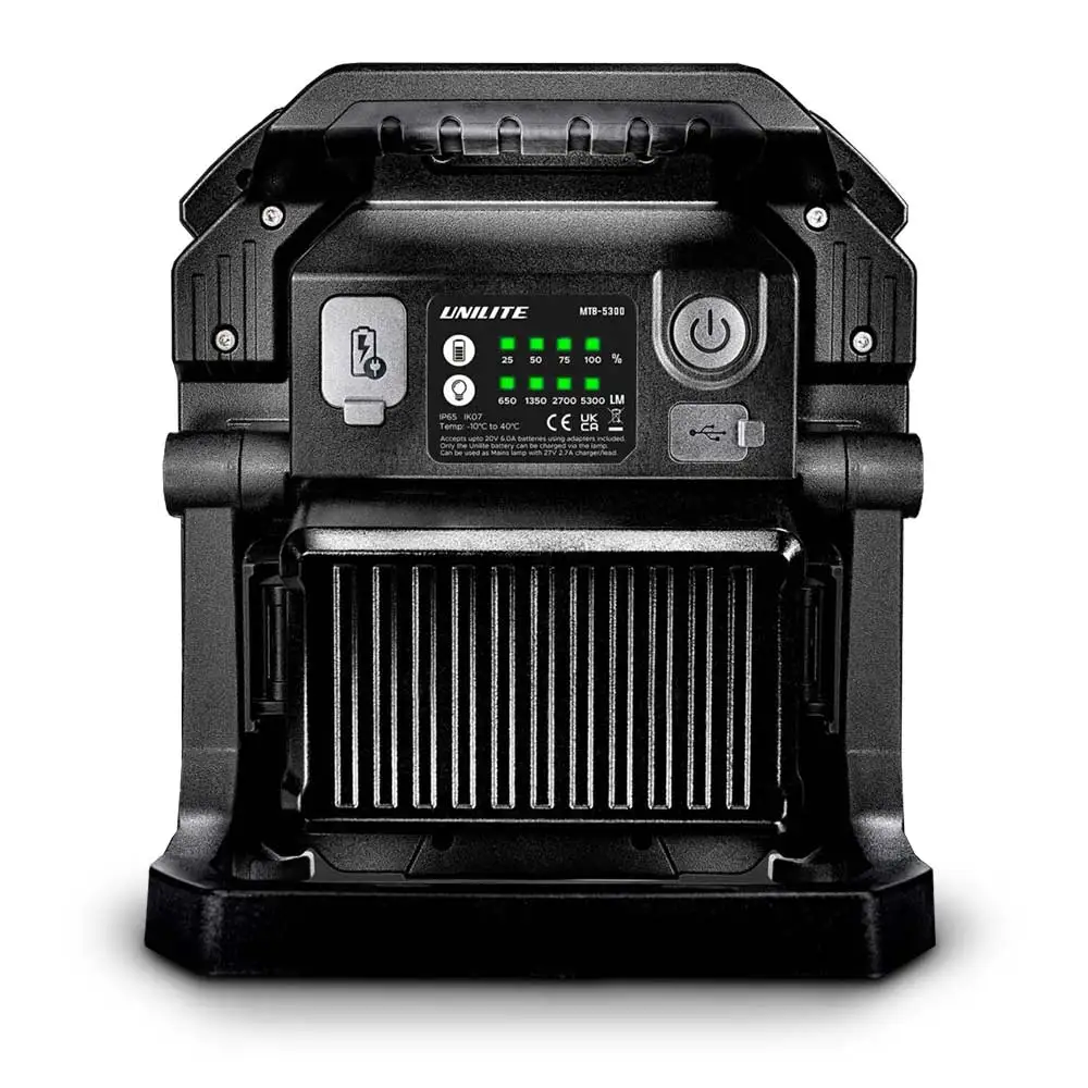 UNILITE 5300LU Hybrid Multipower Tool Battery Sitelight Flood Light MTB-5300