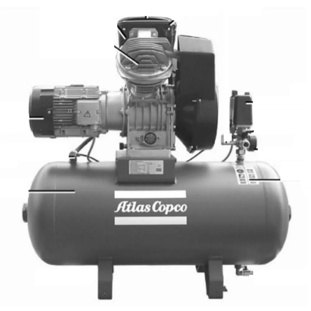 ATLAS COPCO 5HP 10Bar Premium Piston Compressor w. 500L Air Receiver 8115900378