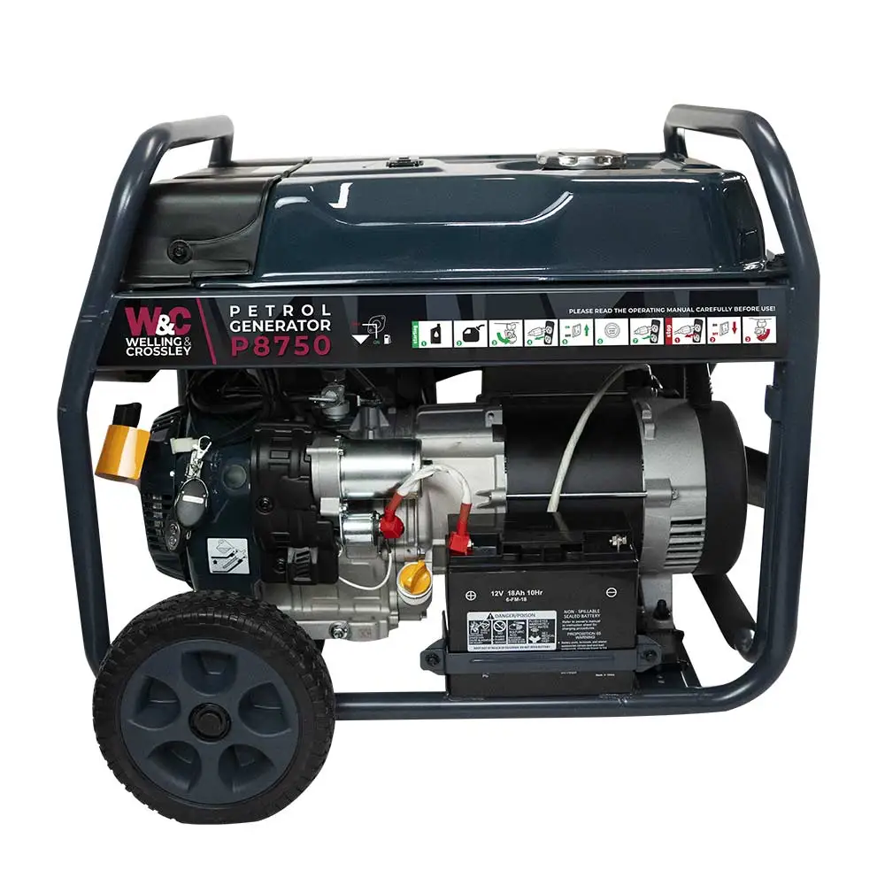 WELLING & CROSSLEY 8.75 LVA AVR E-Start Open Frame Petrol Generator WC-P8750
