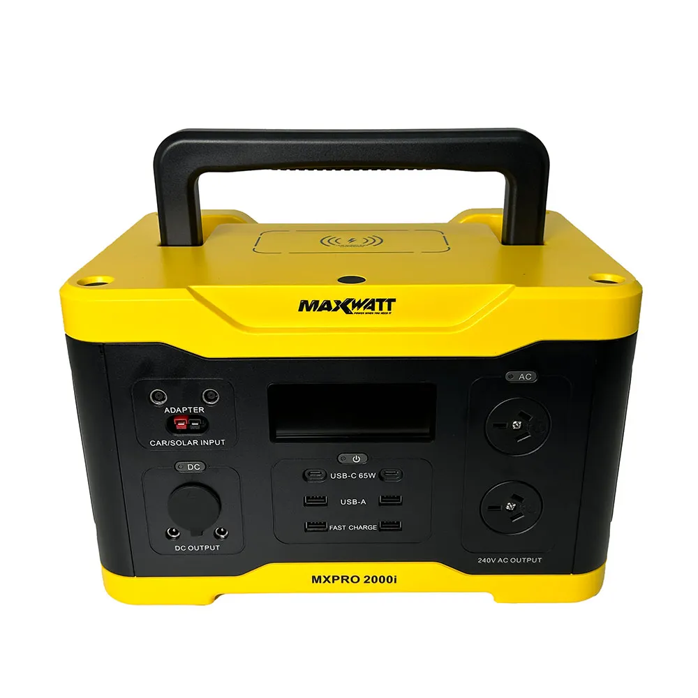 MAXWATT 1000W Rated/2000W Peak Power Pro Series Portable Power Station & Carry Bag MXPRO2000I