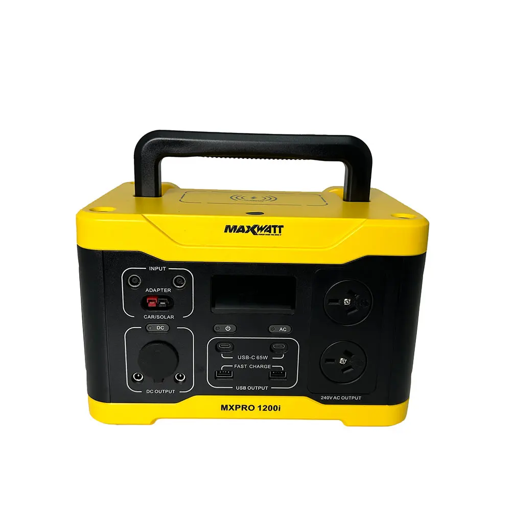 MAXWATT 600W Rated/1200W Peak Power Pro Series Portable Power Station & Carry Bag MXPRO1200I
