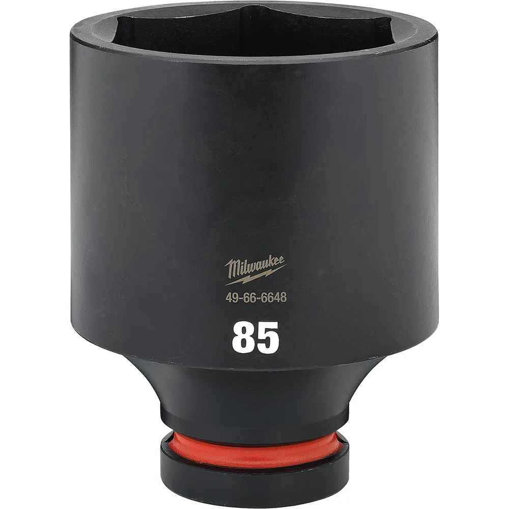 MILWAUKEE SHOCKWAVE 1inch Drive 85mm Deep 6 Point Impact Socket 49666648