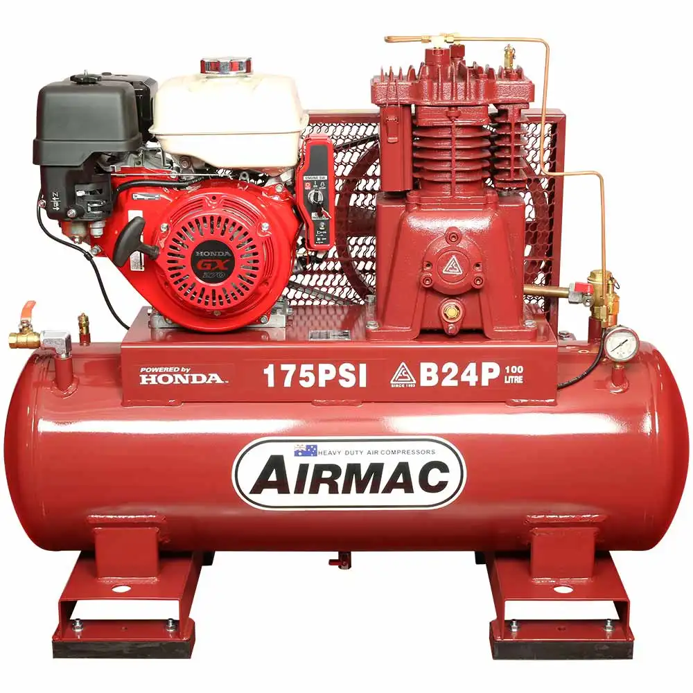 AIRMAC 9hp 100l 470 L/Min Honda Electric Start Air Compressor AM B24P ES