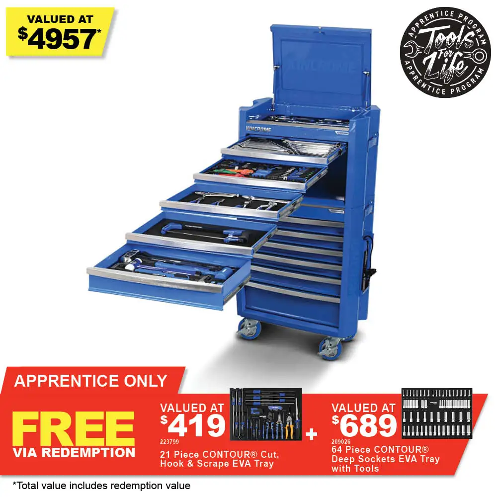 KINCROME 307 Piece 11 Drawer Tool Trolley P1821