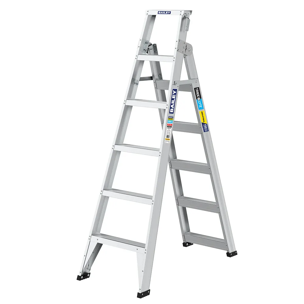 BAILEY 1.8/3.2m 150kg Trade Lyte Aluminium Double Sided Dual Purpose Ladder FS14022