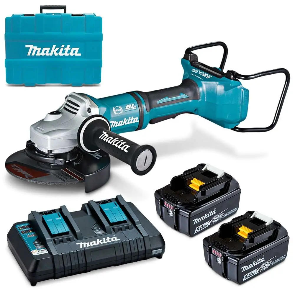 MAKITA 18Vx2 Brushless AWS 2 x 5.0Ah 180mm Angle Grinder Kit DGA701T2U1