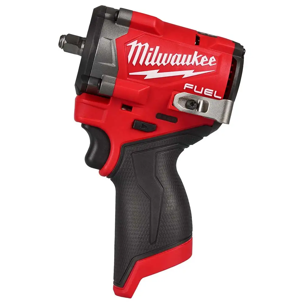 MILWAUKEE 12V 2 x 2.0Ah 3/8" Stubby Impact Wrench with Friction Ring Kit M12FIW2F38202B