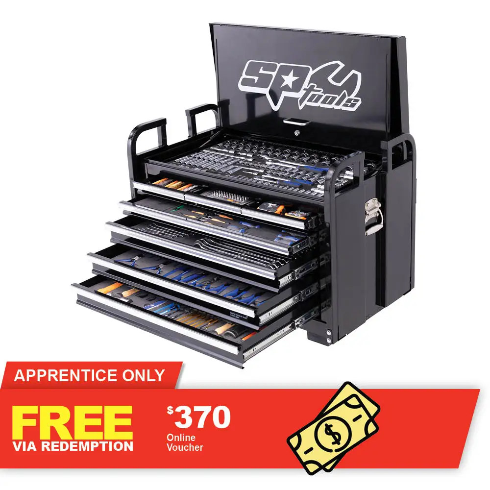 SP TOOLS 413 Piece 7 Drawer Off Road Series Tool Kit - Black SP50115X