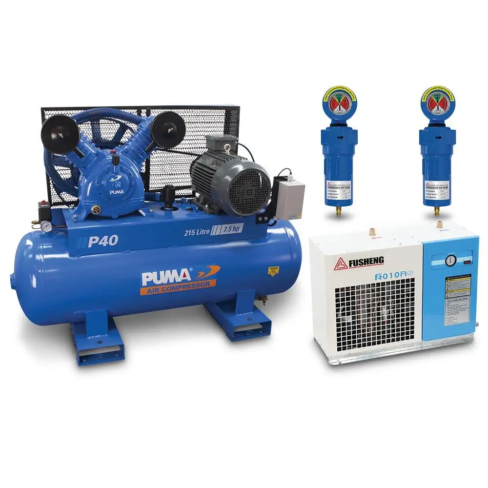 PUMA Air Compressor 7.5HP & 1200L/min Dryer Professional Kit PUP40415VPKG