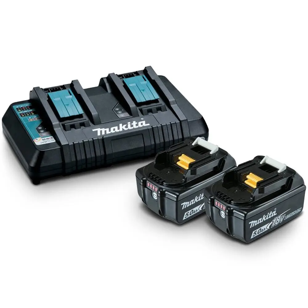 MAKITA 18V 2 x 5.0Ah Dual-Port Charger Starter Kit 1989285
