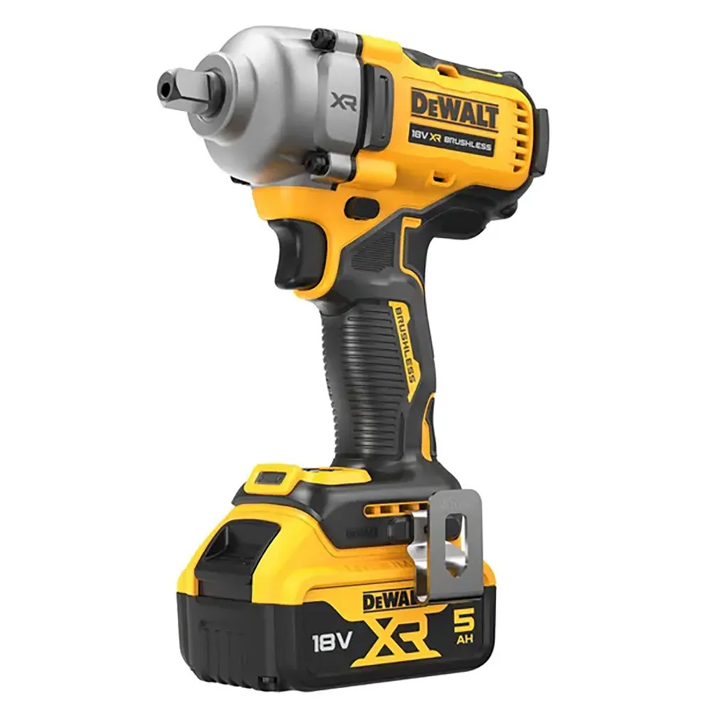 DEWALT 18V Brushless XR 2 x 5.0Ah 1/2" Impact Wrench Kit DCF892P2T-XE