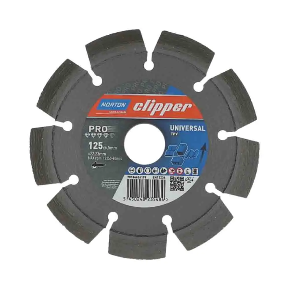 CLIPPER 125mm Segmented Diamond Blade for Concrete Cutting 70184624199