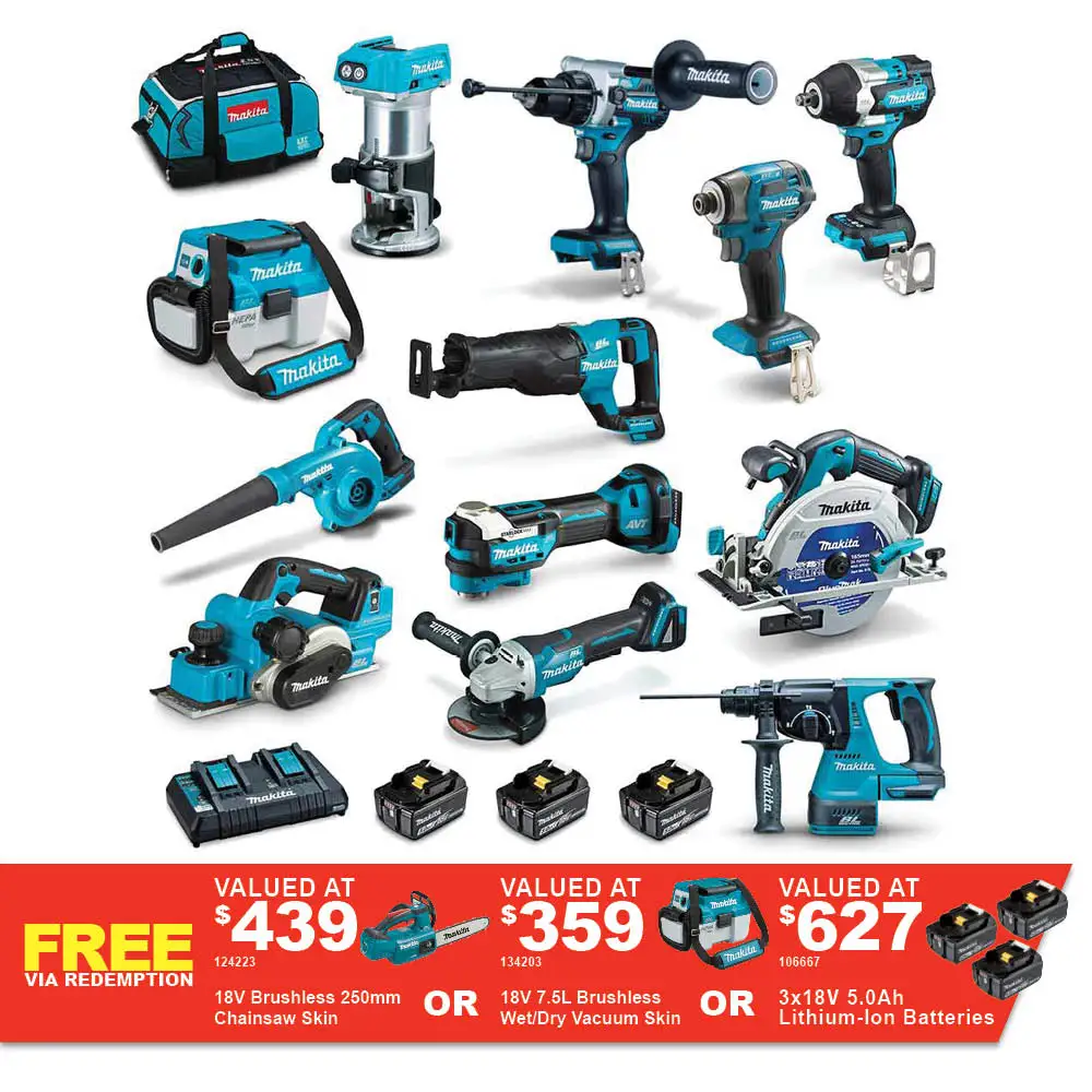 MAKITA 18V Brushless 12 Piece 3 x 5.0AH Combo Kit DLX1204TX1