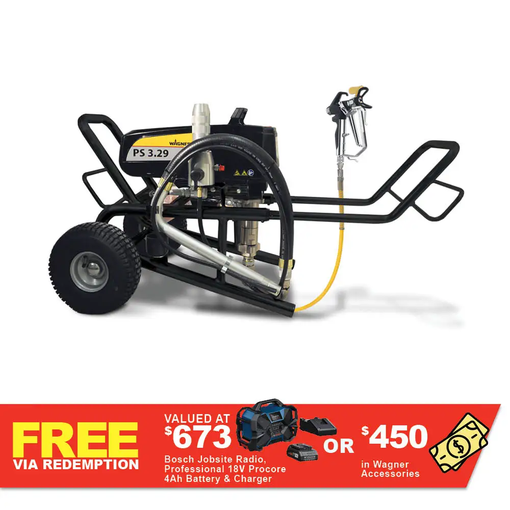 WAGNER 3.29 Skid Airless Sprayer Pro Spray Low Boy 558015