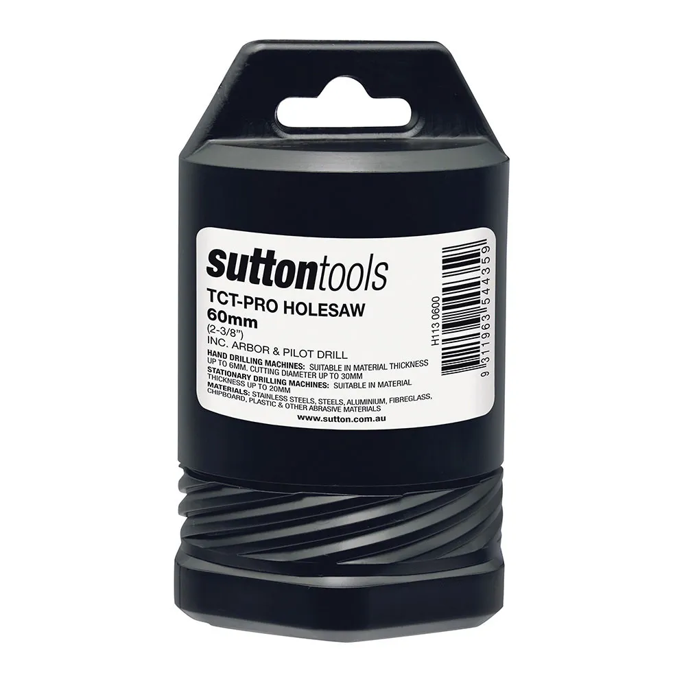 SUTTON 65mm TCT Metal Holesaw w/ Arbor - DEEP CUT H1130650