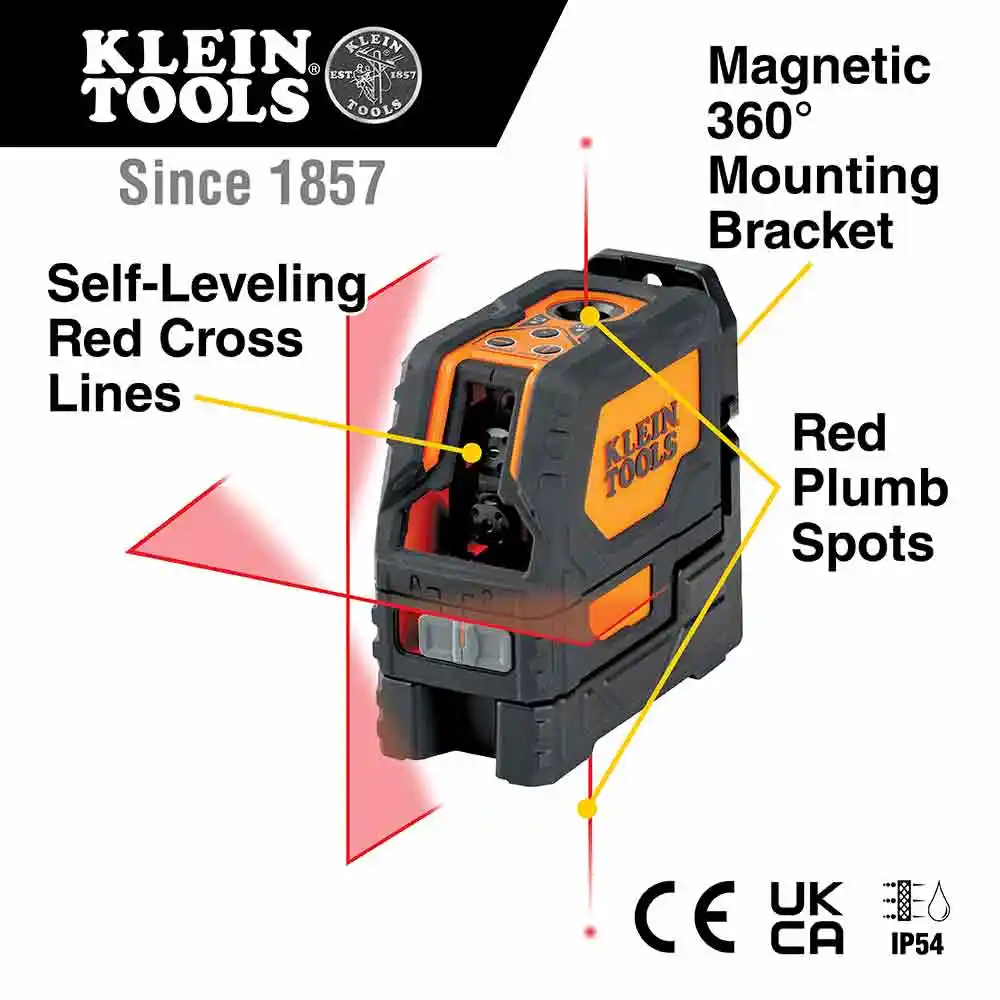 KLEIN 1H1V+Pl Crossline Red Level Laser A-93LCLS