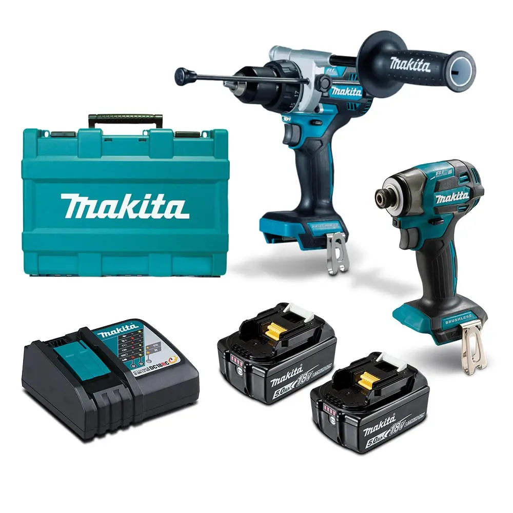 MAKITA 18V Brushless 2 Piece 2 X 5.0ah Combo Kit DLX2516T