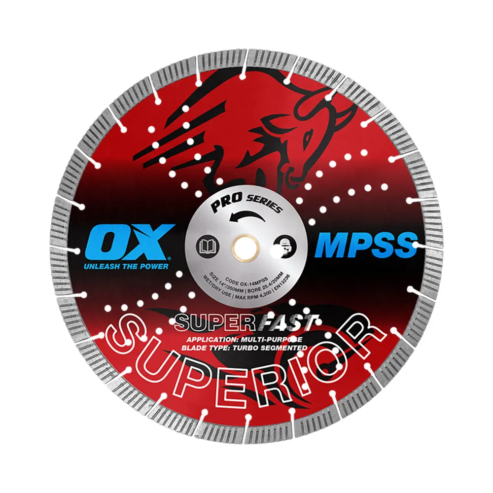 OX 350Mm (14") Segmented Diamond Blade For Concrete Cutting - 2 Piece OX-KSUPERIORPK03