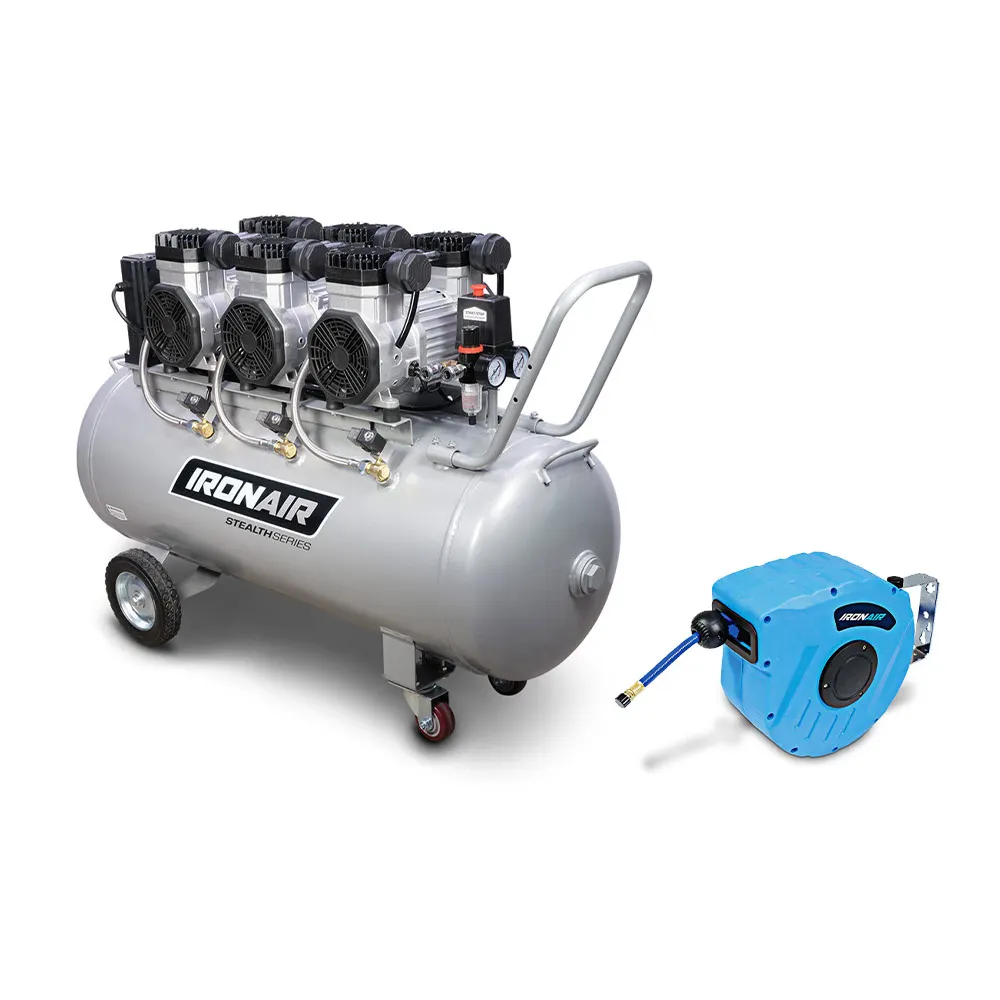 IRONAIR 150L Air Hose Reel Air Compressor Kit TTKIT942
