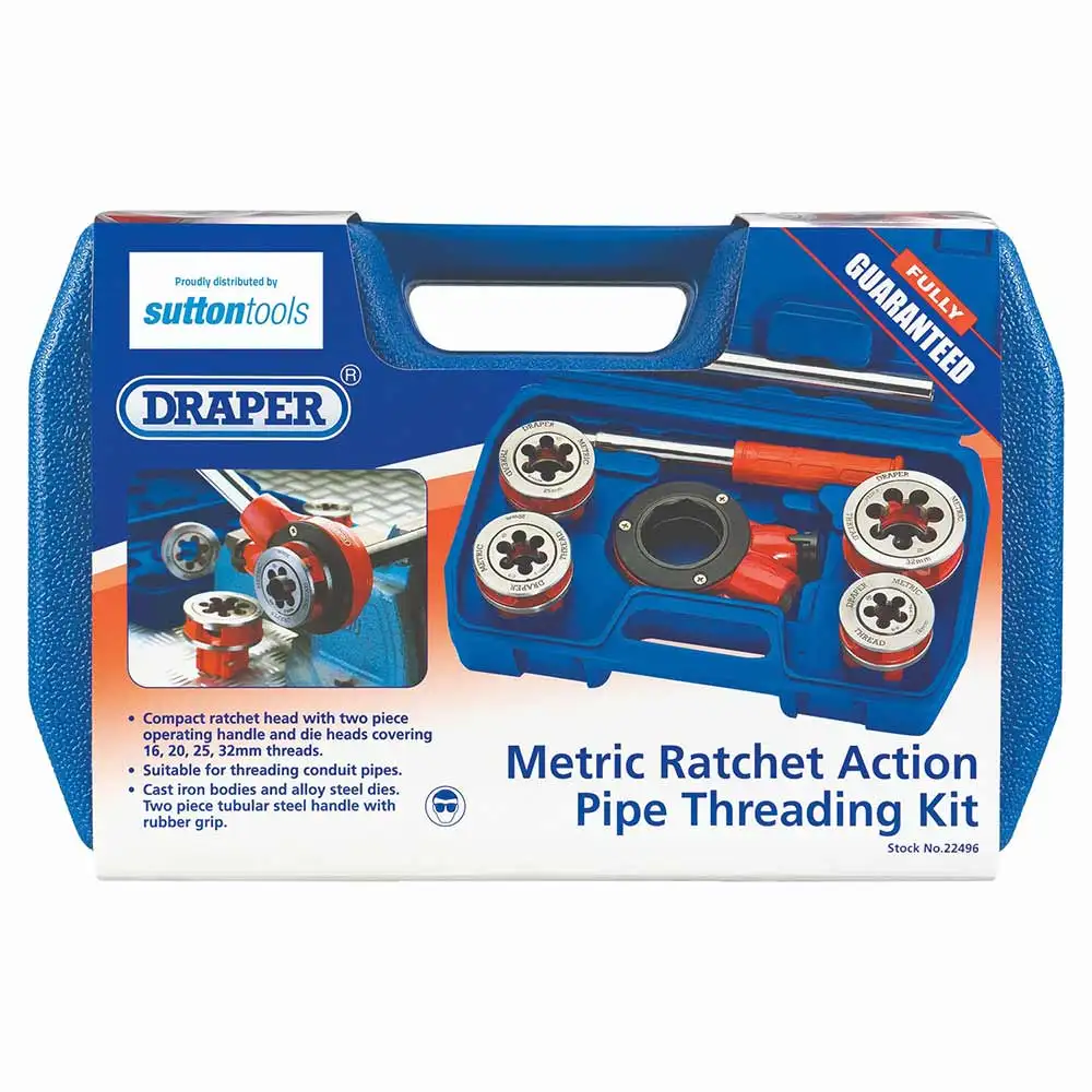 DRAPER M16-32 Conduit Metric Pipe Threading Kit M4550001